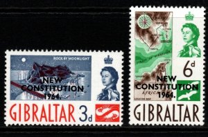 GIBRALTAR SG178/9 1964 NEW CONSTITUTION MNH