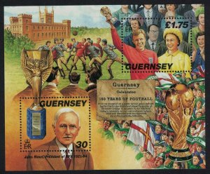 Guernsey 150th Anniversary of Cambridge Rules for Football MS 1998 MNH SG#MS780