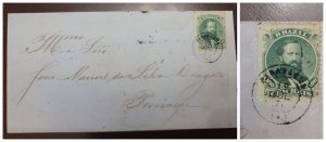 O) BRAZIL, PARANAGUA, EMPEROR DOM PEDRO 100 reais blue green, CIRCULATED COVER X