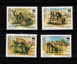 Somalia Sc 607-10 MNH Full SET of 1992 - WWF -Animals