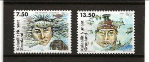 Greenland Sc 472-3, 473a NH SET & S/S of 2006 - Legents, Norse Mythology