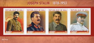 Stamps. Joseph Stalin and Lenin 2021 year 1+1 sheets perf Mali