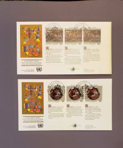 UN599-UN600, Set of 2, First Day Covers, CV $10.00