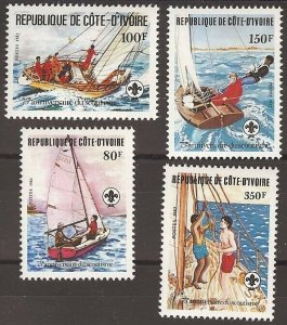 1982 Ivory Coast Sea Scouts 75th anniversary sailing