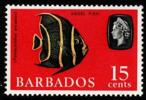 BARBADOS SG350 1966 15c MARINE LIFE WMK SIDEWAYS MNH