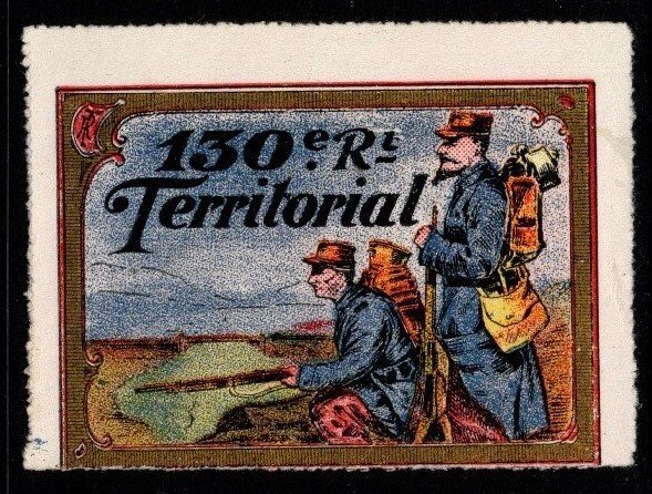 1914 WW One France Delandre Poster Stamp 150th Territorial Infantry Regiment