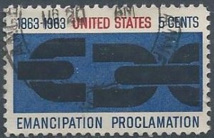 US 1233 (used) 5¢ Emancipation Proclamation (1963)