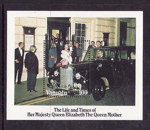 Vanuatu-Sc#396-Unused NH sheet-Queen Mother-85th Birthday-1985-