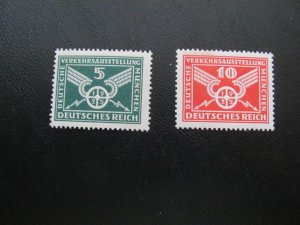 GERMANY 1925 MNH SC 345-6 TRAFFIC WHEEL SET VF/XF $50 (113)