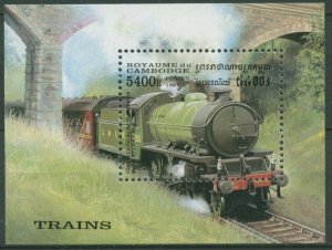 1997 Cambodia 1730/B229 Locomotives 6,50 €