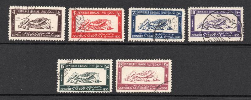 Lebanon - Sc# 108 - 113 Used  /  Lot 1018021