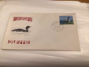 Iceland 1967 Great Northern Diver first day cover Ref 60434