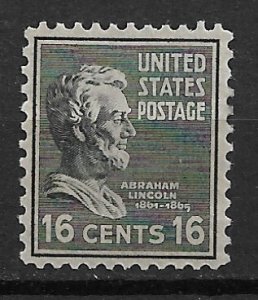 1939 #821 16¢ Abraham Lincoln MNH