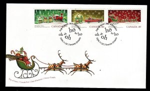 Canada-Sc#2069-71-stamps on FDC-Christmas-2004-