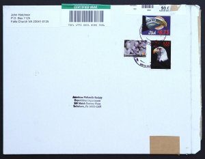 U.S. Used Stamp Scott #2394 $8.75 Eagle/#1991 $2.90 Eagle on Cover. Choice!