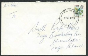 FIJI 1972 5c rate airmail cover to Tonga ex VUNA...........................61730