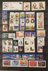 US Vintage CHRISTMAS SEAL 55 Different Stamp Lot MNH OG Mint Unused z6257