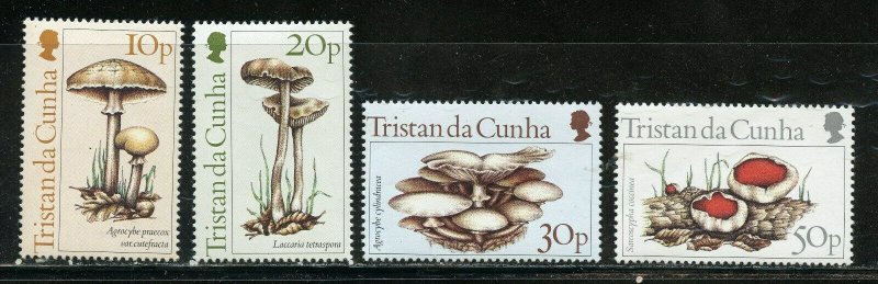 TRISTAN DA CUNHA MUSHROOMS SCOTT # 352/55  MINT NEVER HINGED--SCOTT VALUE $6.25