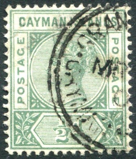 CAYMAN ISLANDS-1900  ½d Pale Green Sg 1a FINE USED V22676