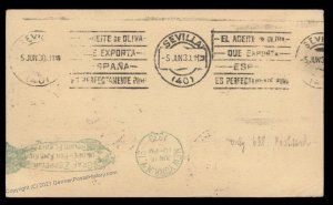 Spain Germany 1930 Graf Zeppelin Seville Lakehurst USA Si58C Var Mixed Fra 97069