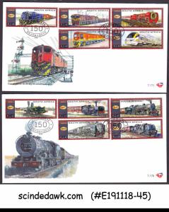 SOUTH AFRICA - 2010 SOUTH AFRICAN RAILWAY / TRAINS SET OF 2 FDC