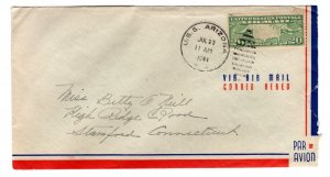 USS Arizona July 22 1941 Naval Cancel posted only 4 months before Pearl Harbor