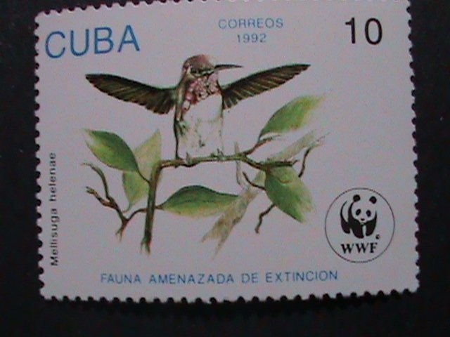 ​CUBA-1992 SC# 3428-31 WORLD WILDLIFE FUND WWF-LOVELY BIRDS MNH-VERY FINE