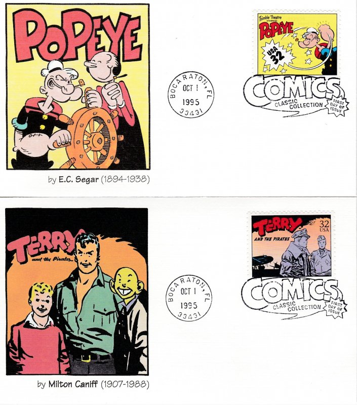 United States # 3000, Comic Strip Classis Collection, Fleetwood First Day Covers