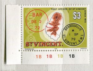 ST.VINCENT; 1979 early Post Office issue MINT MNH CORNER $3. value