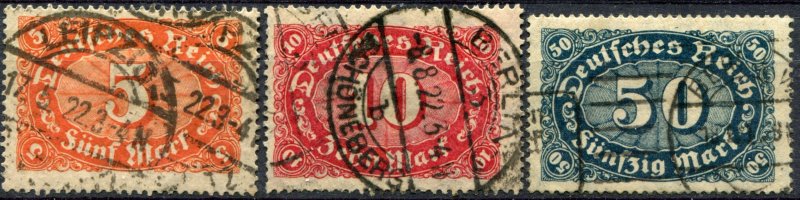 Germany  Sc.#   3 Stamps with nice Cancels