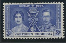 Northern Rhodesia  SG 24 SC# 24 MH  -  Coronation - see details