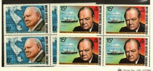 British Antarctic Territory #62-3 MNH Blocks (2 blocks 4 stamps) Churchill