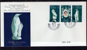 British Antarctic Territory 71a-71c Queen Elizabeth II Silver Jubilee U/A FDC