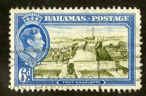 BAHAMAS 107 USED SCV $1.25 BIN $.60 FORT CHARLOTTE