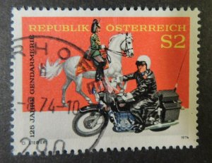 Austria 1974 austrian gendarmerie police motorcycle horses used sg1708