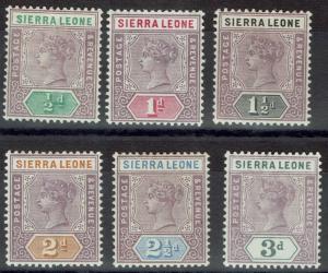 SIERRA LEONE 1896 QV KEY TYPE 1/2D - 3D 