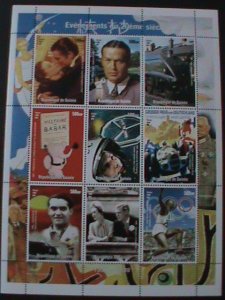 GUINEA-1998-FAMOUS EVENTS OF 20TH CENTURY-MNH  LARGE SHEET.-VF  FAMOUS MOVIE