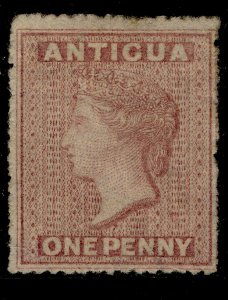 ANTIGUA QV SG6, 1d dull rose, M MINT. Cat £45.