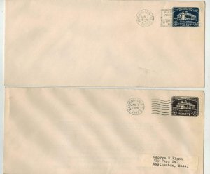 1932 G WASHINGTON MOUNT VERNON EMBOSSED ENVS. SET OF 6 FDCs U523-528 Large Size!