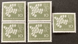 Germany 1961 #844, Europa, Wholesale Lot of 5, MNH, CV $1.25