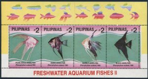 Philippines 2255-2257a 5 sheets.MNH.Mi Bl.64-66-I. Freshwater Aquarium Fish,1993