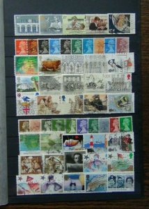 Great Britain Machin values to 34p Commemorative issues with high values Used 