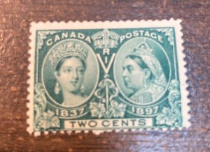 KAPPYSTAMPS  CANADA #52 TWO CENT 1897 VICTORIA JUBILEE MINT NEVER HINGED  H549