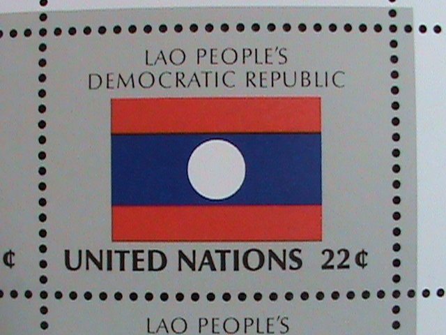 ​UNITED NATION-1986 SC#477-480  U. N. FLAGS SERIES MNH FULL SHEET- VERY FINE