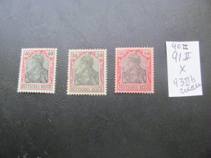 GERMANY 1915  H/MNH  GERMANIA  LOT