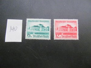 Germany 1938 MNH SC B121-B122  SET VF/XF 26 EUROS (140)