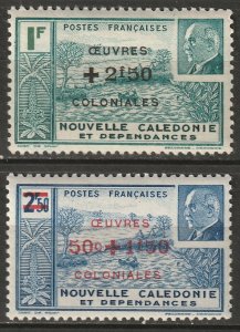 New Caledonia 1944 Sc B12A-B set MLH*