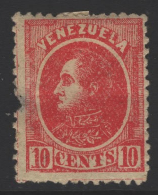 COLLECTION LOT 10185 VENEZUELA #70 MH 1880 CV+$20 FAULTY