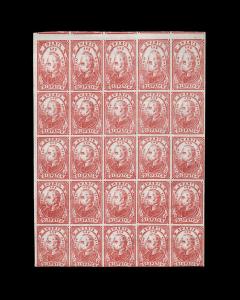 VINTAGE: US 1849 MINT SHEET 25  OG NH SCOTT #136L4 $600* FOR OG LOT #9204