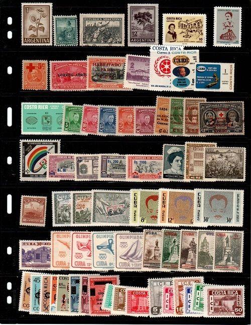 Latin America mostly mint sets and singles (some NH) - Catalog Value $82.15